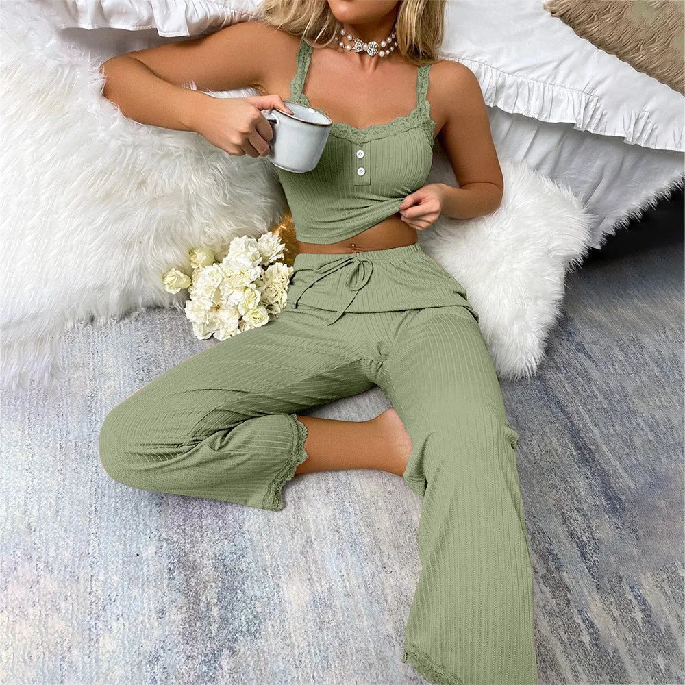 New Women's two-piece Pajama set, Soft and comfortable
