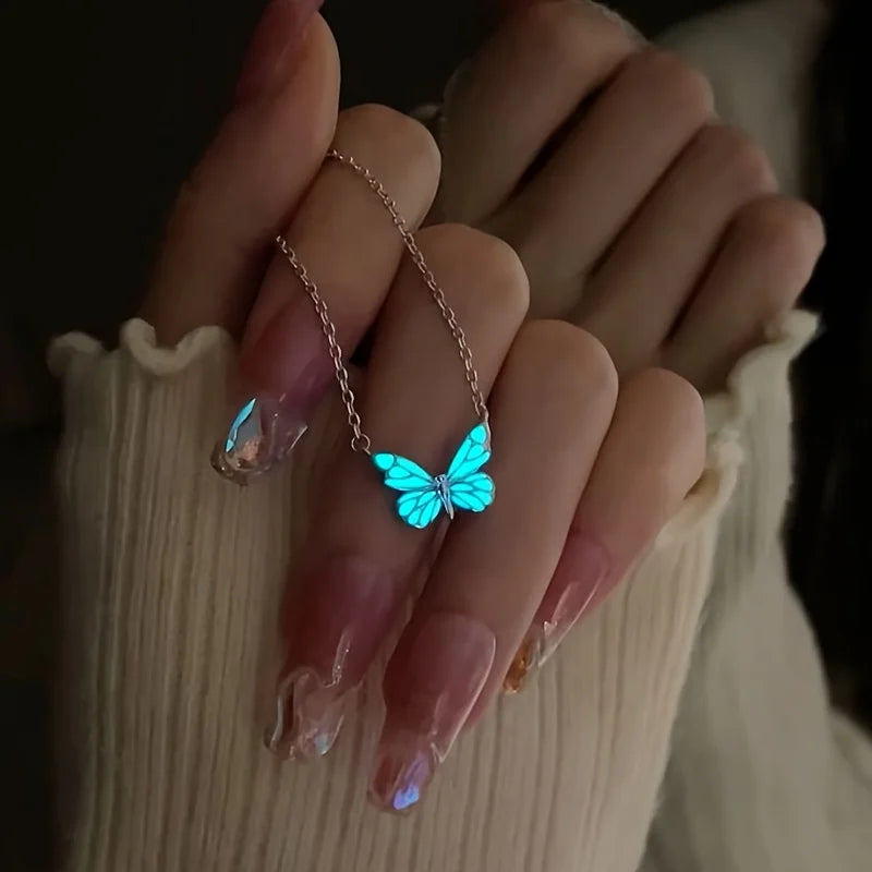 Glowing Butterfly necklace