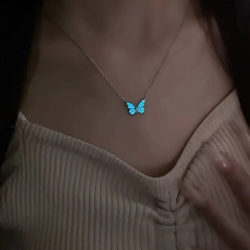 Glowing Butterfly necklace