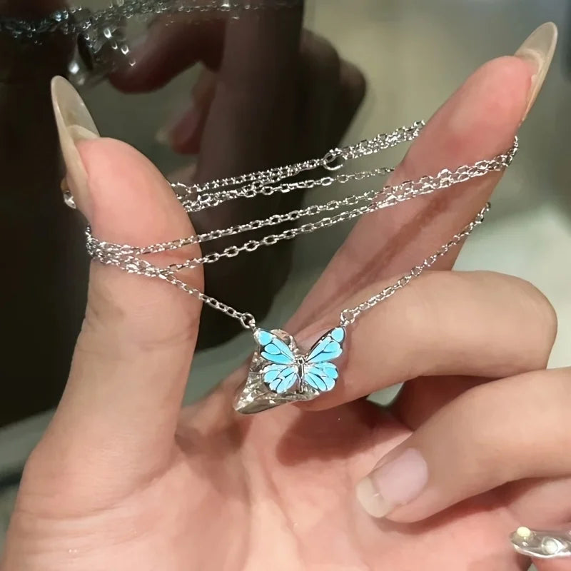 Glowing Butterfly necklace