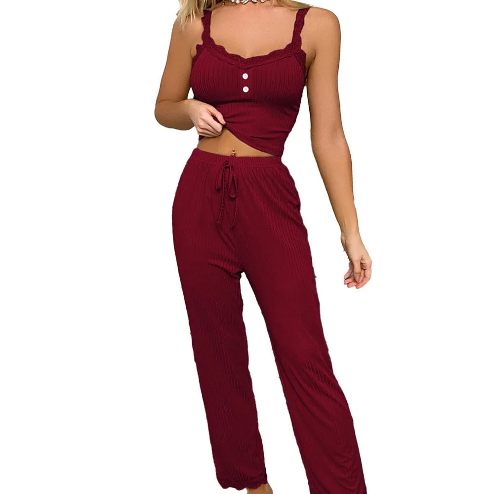 New Women's two-piece Pajama set, Soft and comfortable